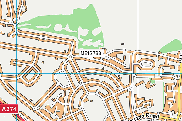 ME15 7BB map - OS VectorMap District (Ordnance Survey)