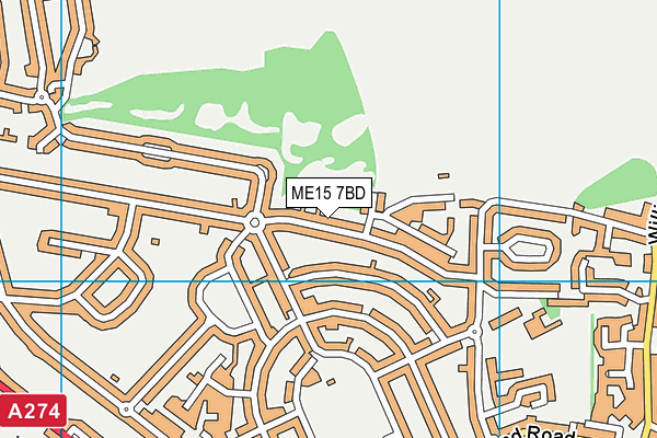 ME15 7BD map - OS VectorMap District (Ordnance Survey)