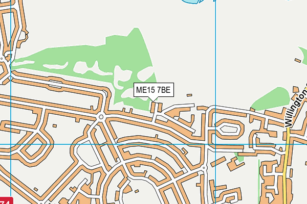 ME15 7BE map - OS VectorMap District (Ordnance Survey)