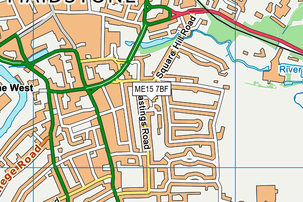 ME15 7BF map - OS VectorMap District (Ordnance Survey)