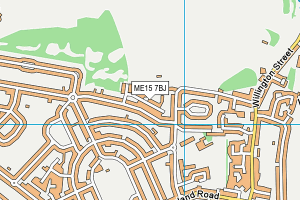 ME15 7BJ map - OS VectorMap District (Ordnance Survey)