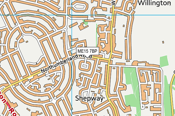 ME15 7BP map - OS VectorMap District (Ordnance Survey)