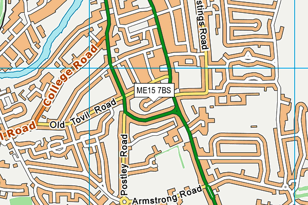 ME15 7BS map - OS VectorMap District (Ordnance Survey)
