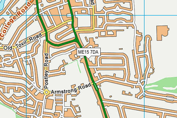 ME15 7DA map - OS VectorMap District (Ordnance Survey)