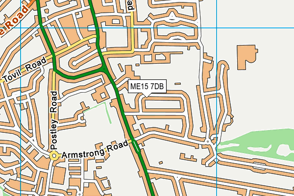 ME15 7DB map - OS VectorMap District (Ordnance Survey)