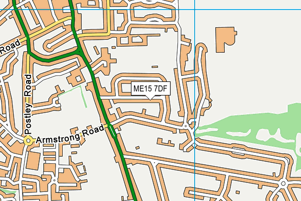 ME15 7DF map - OS VectorMap District (Ordnance Survey)
