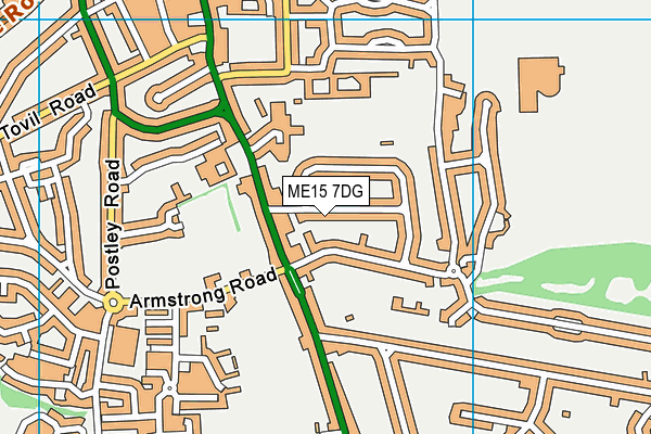 ME15 7DG map - OS VectorMap District (Ordnance Survey)