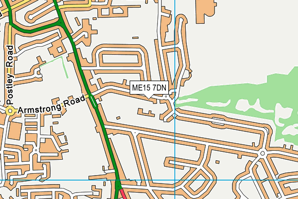 ME15 7DN map - OS VectorMap District (Ordnance Survey)