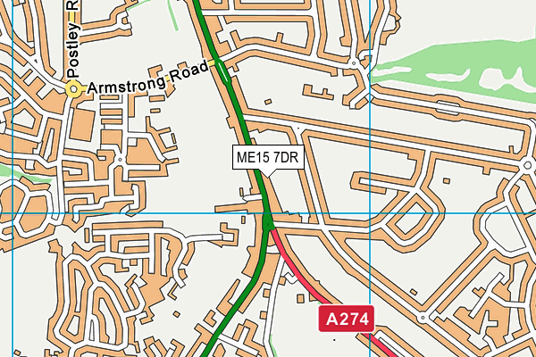 ME15 7DR map - OS VectorMap District (Ordnance Survey)