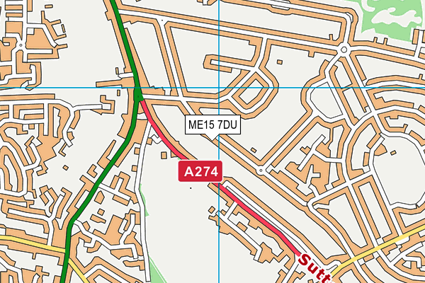 ME15 7DU map - OS VectorMap District (Ordnance Survey)