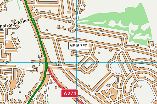 ME15 7ED map - OS VectorMap District (Ordnance Survey)