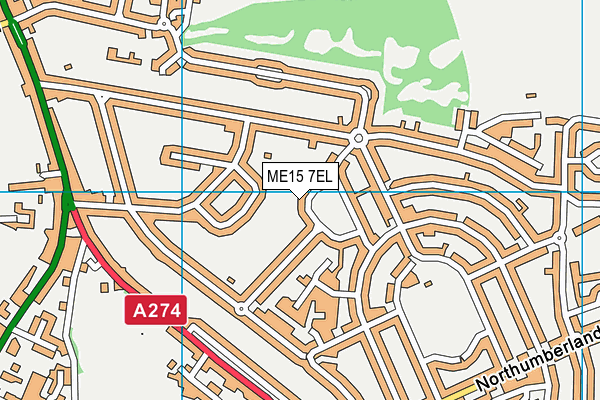 ME15 7EL map - OS VectorMap District (Ordnance Survey)