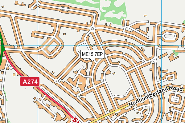 ME15 7EP map - OS VectorMap District (Ordnance Survey)