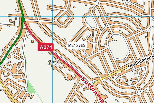 ME15 7ES map - OS VectorMap District (Ordnance Survey)