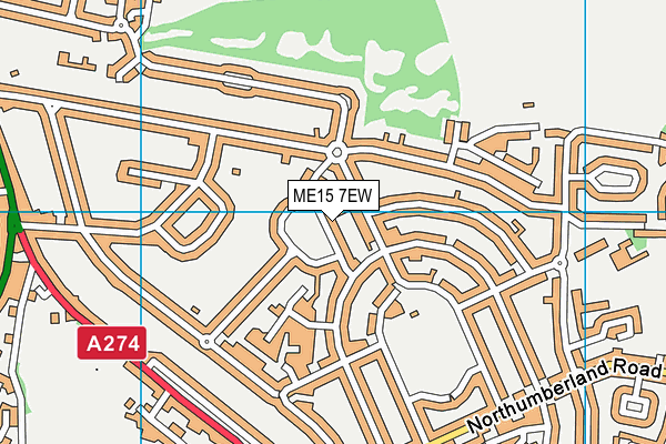 ME15 7EW map - OS VectorMap District (Ordnance Survey)