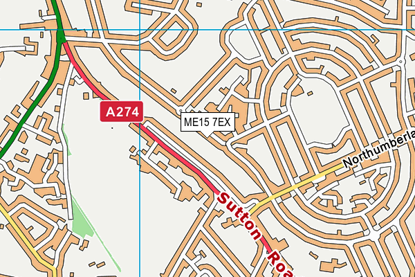 ME15 7EX map - OS VectorMap District (Ordnance Survey)