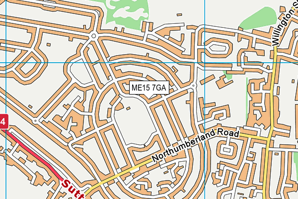 ME15 7GA map - OS VectorMap District (Ordnance Survey)