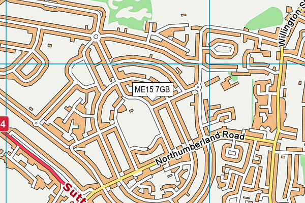 ME15 7GB map - OS VectorMap District (Ordnance Survey)