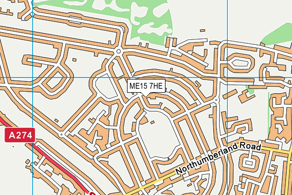 ME15 7HE map - OS VectorMap District (Ordnance Survey)