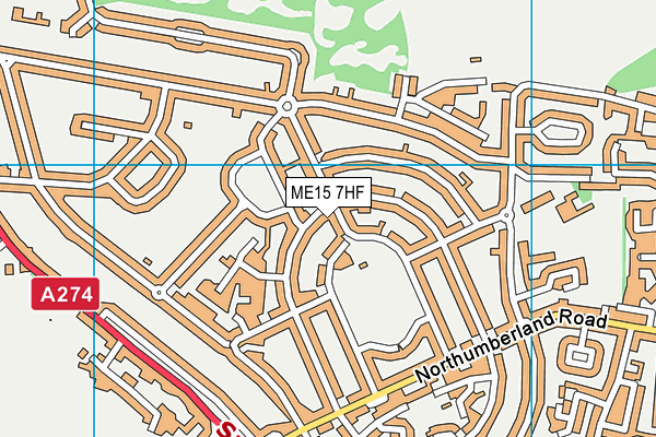 ME15 7HF map - OS VectorMap District (Ordnance Survey)