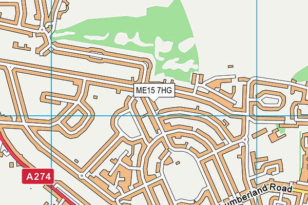 ME15 7HG map - OS VectorMap District (Ordnance Survey)