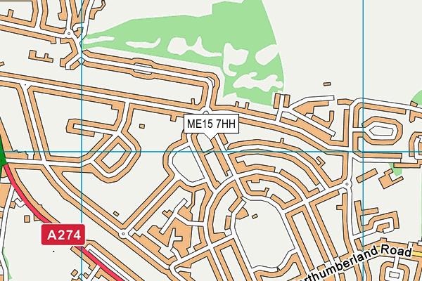 ME15 7HH map - OS VectorMap District (Ordnance Survey)