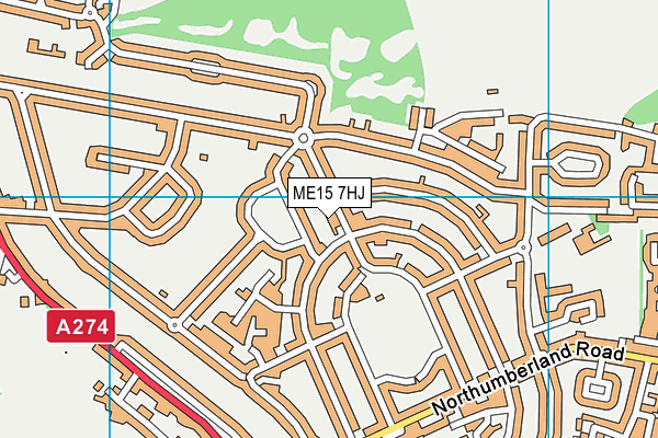 ME15 7HJ map - OS VectorMap District (Ordnance Survey)