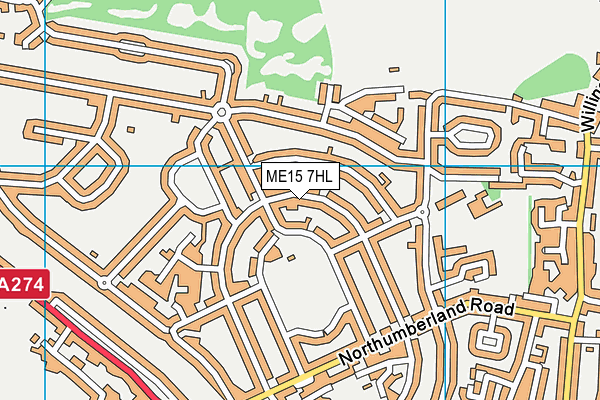 ME15 7HL map - OS VectorMap District (Ordnance Survey)