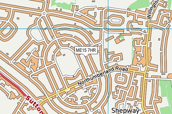 ME15 7HR map - OS VectorMap District (Ordnance Survey)