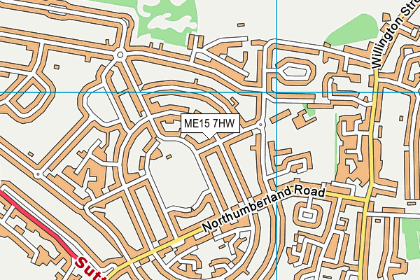 ME15 7HW map - OS VectorMap District (Ordnance Survey)