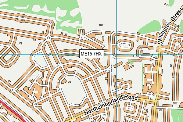 ME15 7HX map - OS VectorMap District (Ordnance Survey)