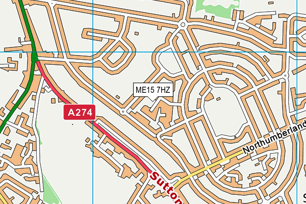 ME15 7HZ map - OS VectorMap District (Ordnance Survey)