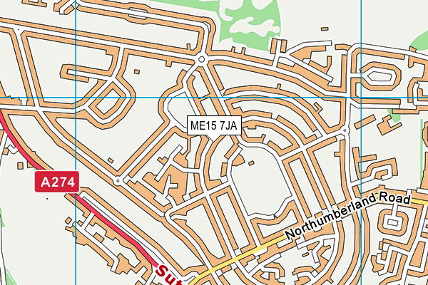 ME15 7JA map - OS VectorMap District (Ordnance Survey)