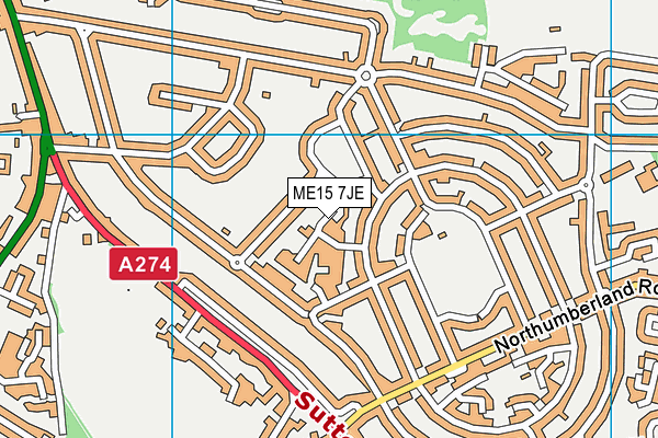 ME15 7JE map - OS VectorMap District (Ordnance Survey)