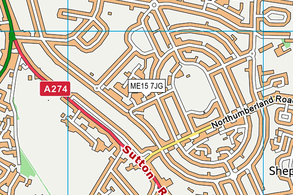 ME15 7JG map - OS VectorMap District (Ordnance Survey)