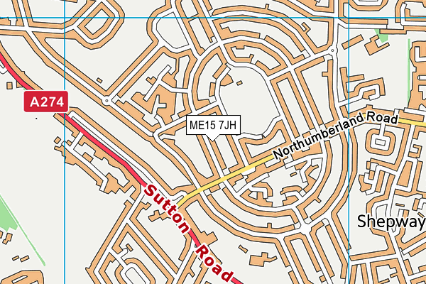 ME15 7JH map - OS VectorMap District (Ordnance Survey)
