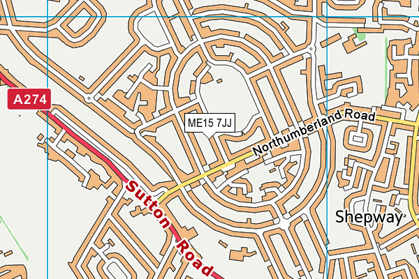 ME15 7JJ map - OS VectorMap District (Ordnance Survey)