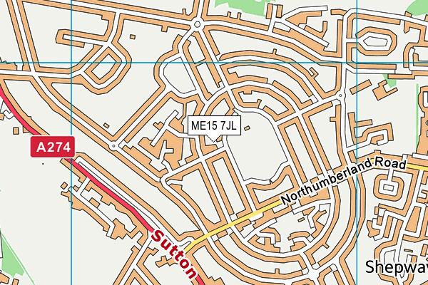 ME15 7JL map - OS VectorMap District (Ordnance Survey)