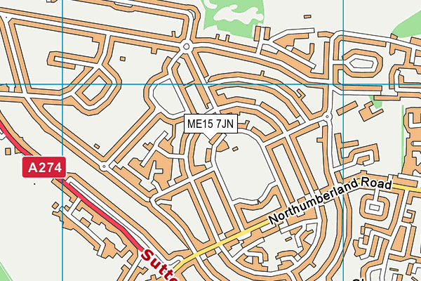 ME15 7JN map - OS VectorMap District (Ordnance Survey)