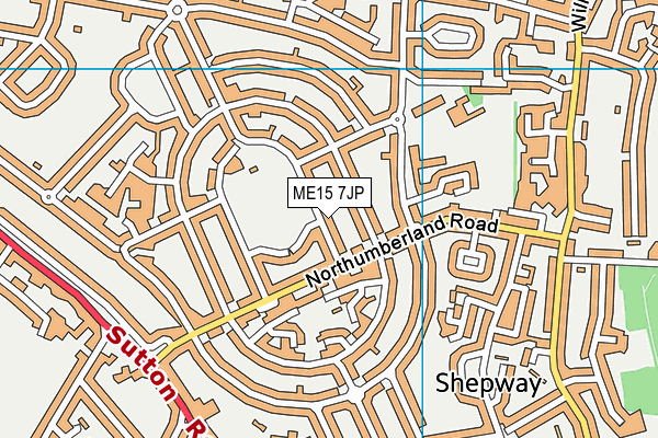 ME15 7JP map - OS VectorMap District (Ordnance Survey)