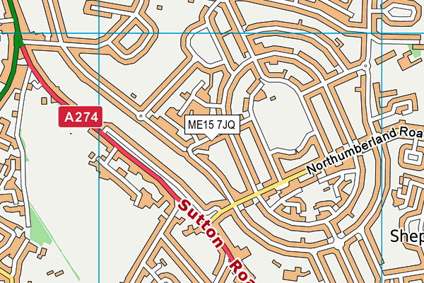 ME15 7JQ map - OS VectorMap District (Ordnance Survey)