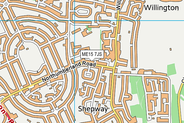 ME15 7JS map - OS VectorMap District (Ordnance Survey)