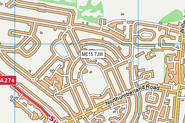 ME15 7JW map - OS VectorMap District (Ordnance Survey)