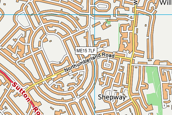 ME15 7LF map - OS VectorMap District (Ordnance Survey)
