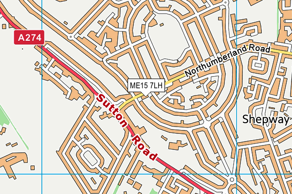 ME15 7LH map - OS VectorMap District (Ordnance Survey)