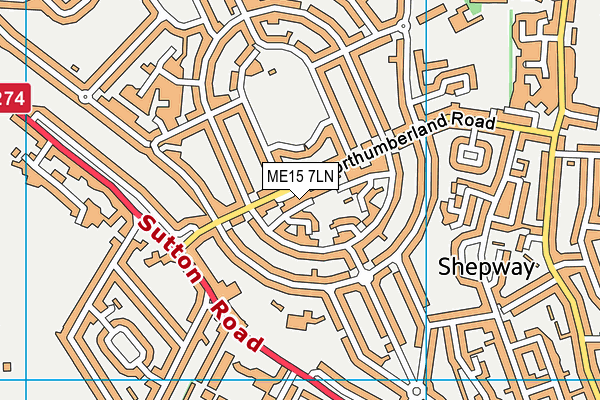 ME15 7LN map - OS VectorMap District (Ordnance Survey)