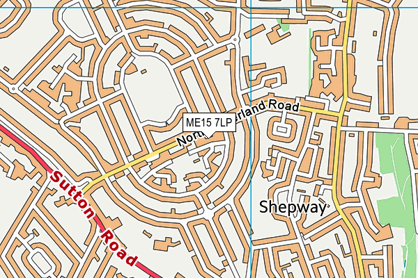 ME15 7LP map - OS VectorMap District (Ordnance Survey)