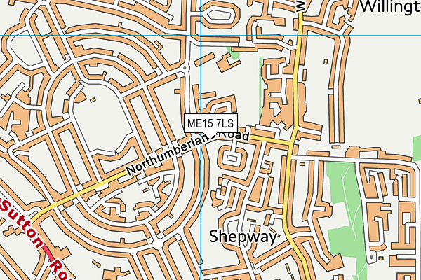 ME15 7LS map - OS VectorMap District (Ordnance Survey)