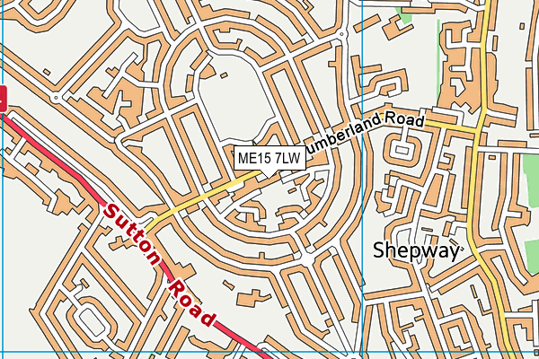 ME15 7LW map - OS VectorMap District (Ordnance Survey)