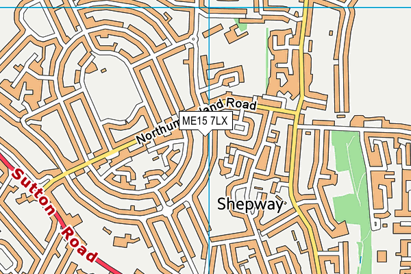 ME15 7LX map - OS VectorMap District (Ordnance Survey)